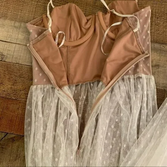 White Fox Totally Bangin' Mesh Maxi Dress